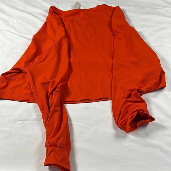 Lululemon Athletica Orange Crop Mandarin Collar Sweatshirt - Picture 5 of 8